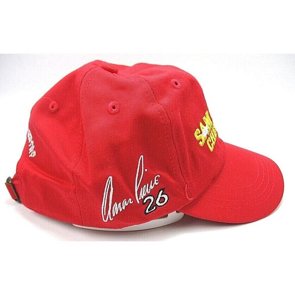 Sam Pierce Chevrolet #26 Aaron Pierce Racing 2005 Red Strapback Hat Cap‎ NEW - Picture 2 of 5
